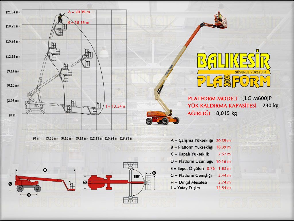 AKL  EKLEML PLATFORMLAR - 21 Metre Akl Eklemli Platform