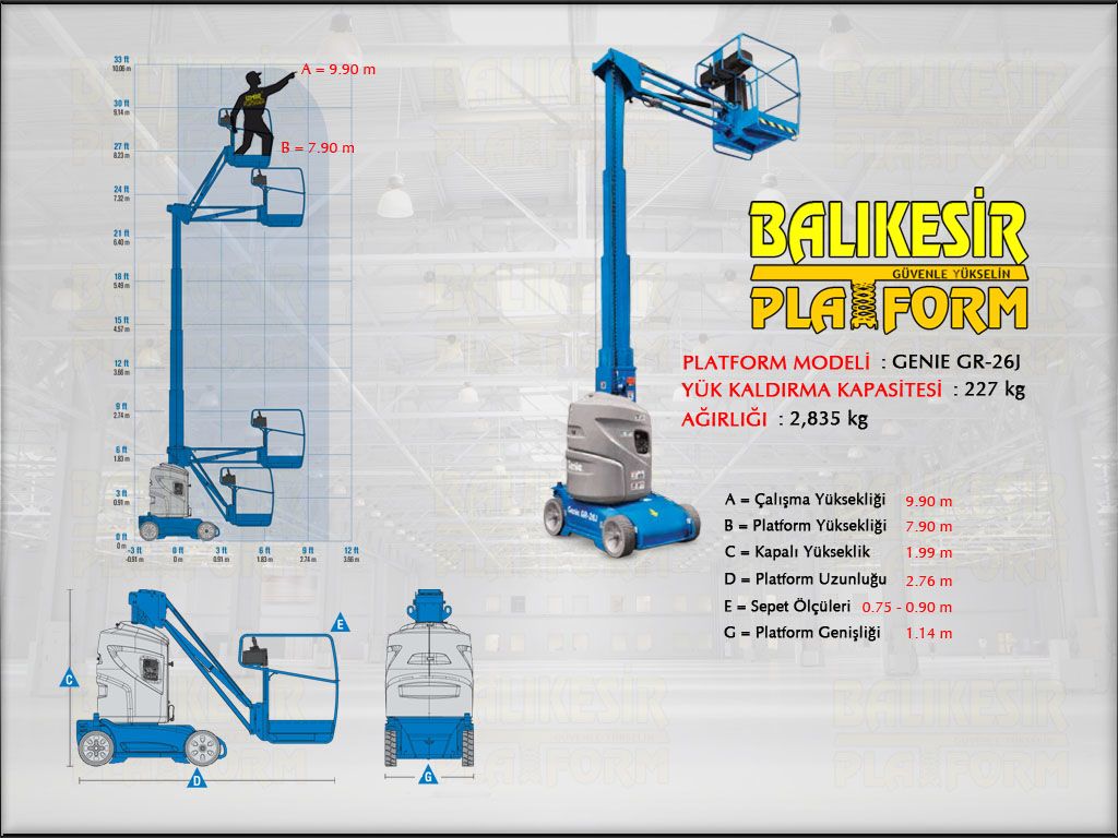 DKEY PLATFORM - 10 Metre Dikey Platform