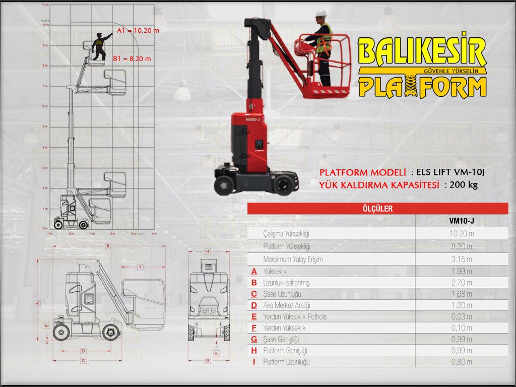 DKEY PLATFORM - 10 Metre Dikey Platform ELS